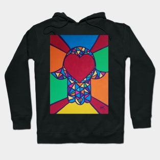 Heart Hamsa by Harriette Knight Hoodie